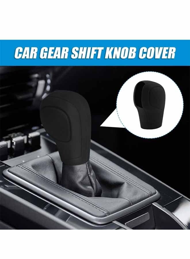 غطاءان لمقبض ناقل الحركة للسيارة، غطاء حماية لمقبض ناقل الحركة، غطاء حماية لناقل الحركة، غطاء سيليكون لمقبض ناقل الحركة الأوتوماتيكي، مناسب لمعظم السيارات - Image 3